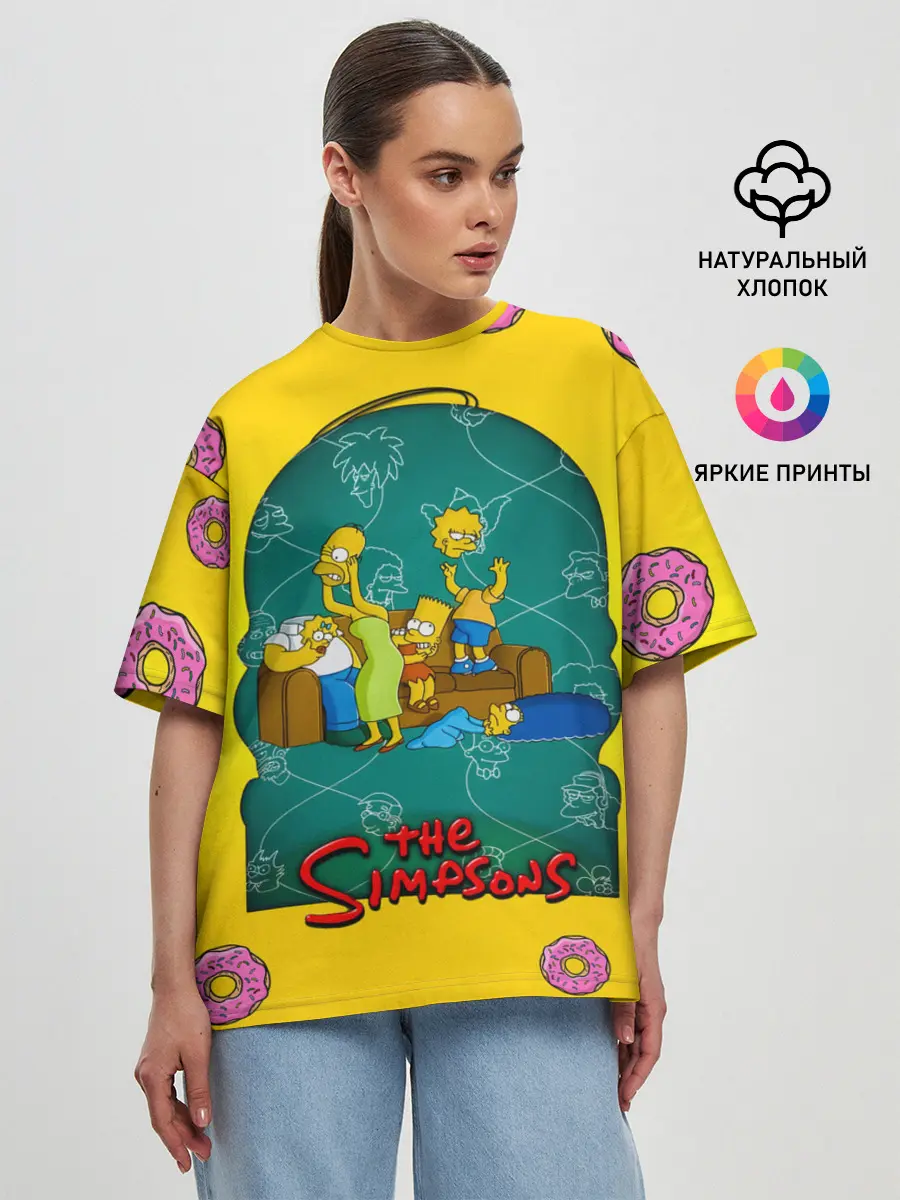 Женская футболка оверсайз / Симпсоны