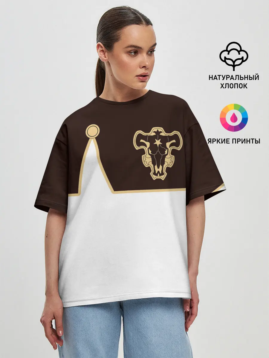 Женская футболка оверсайз / Мантия Чёрный Бык