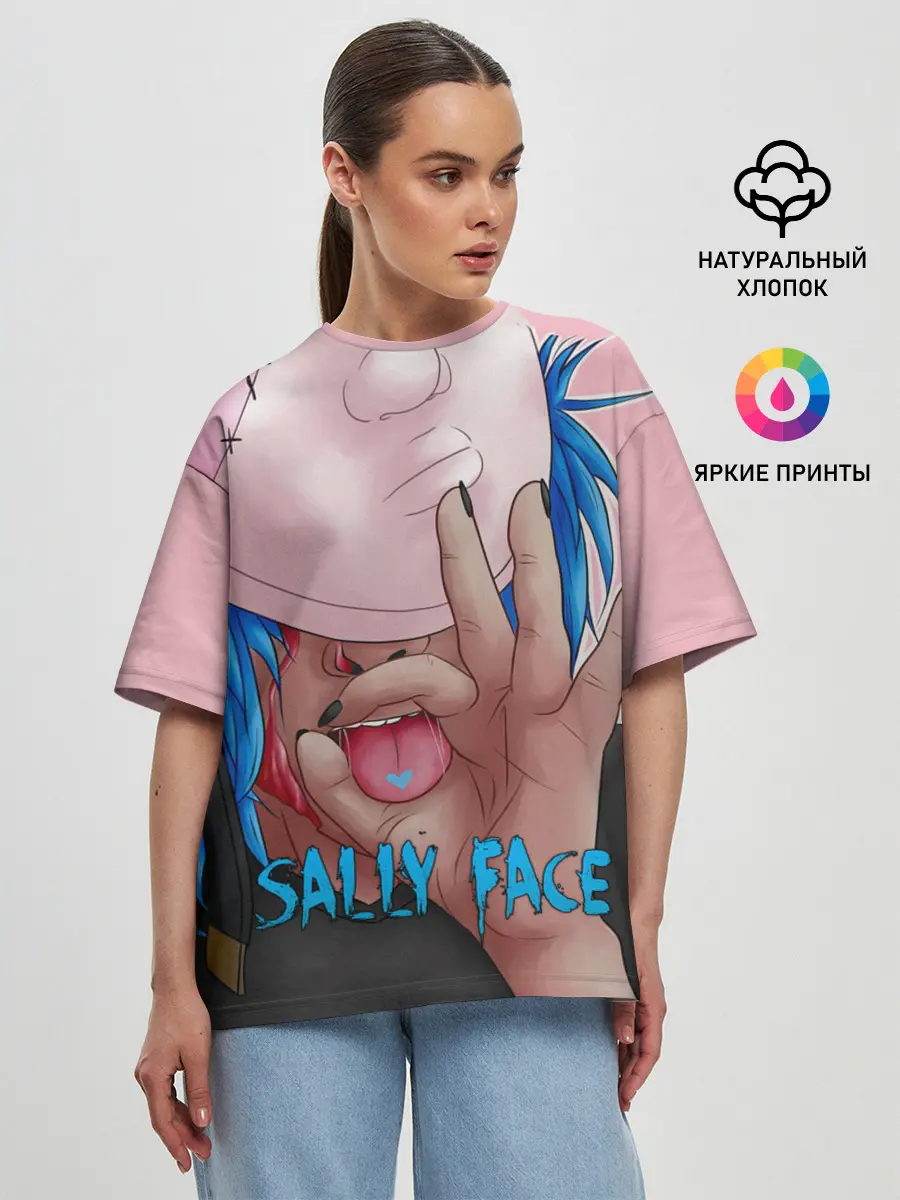 Женская футболка оверсайз / Sally Face