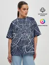 Женская футболка оверсайз / Карта Москвы