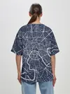Женская футболка оверсайз / Карта Москвы