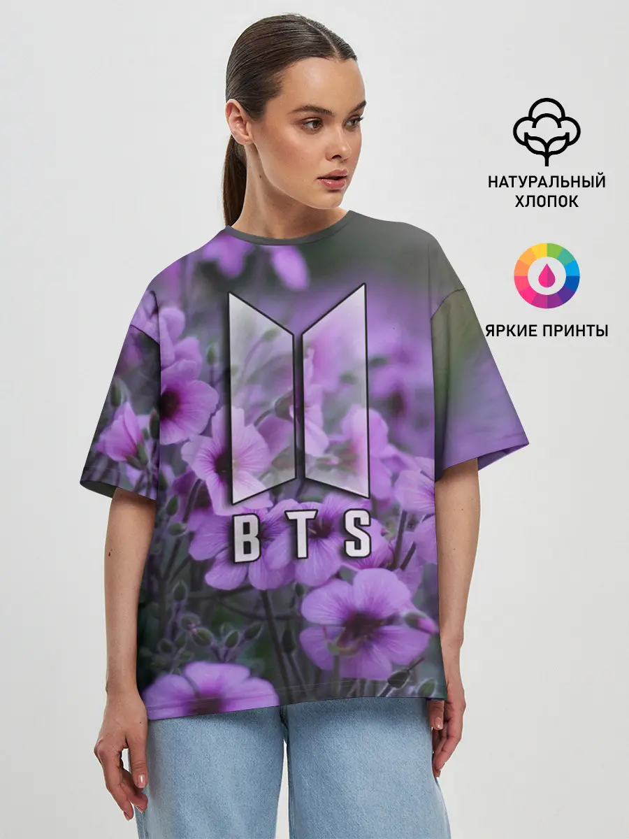 Женская футболка оверсайз / BTS