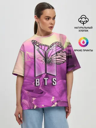 Женская футболка оверсайз / BTS