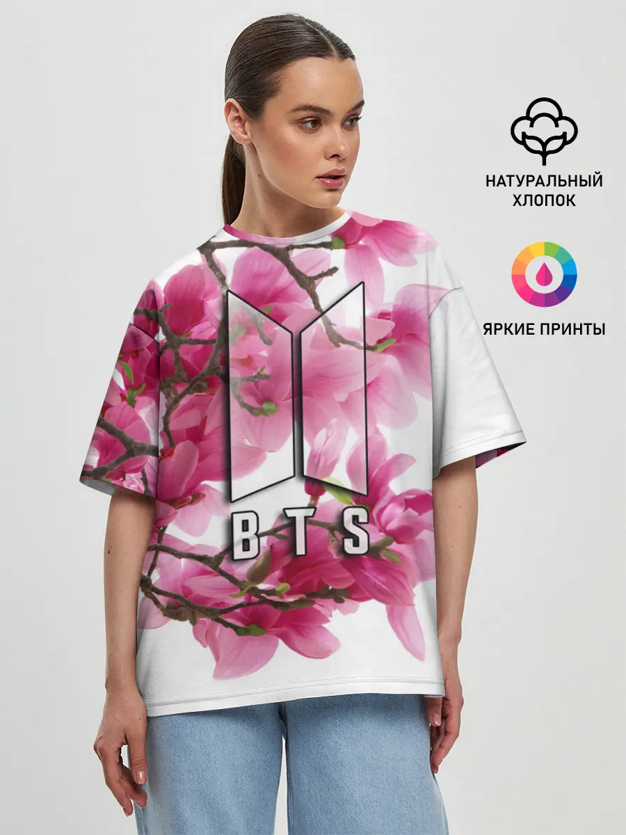 Женская футболка оверсайз / BTS