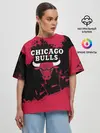 Женская футболка оверсайз / CHICAGO BULLS
