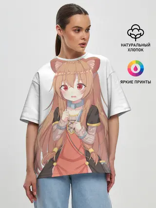 Женская футболка оверсайз / Raphtalia