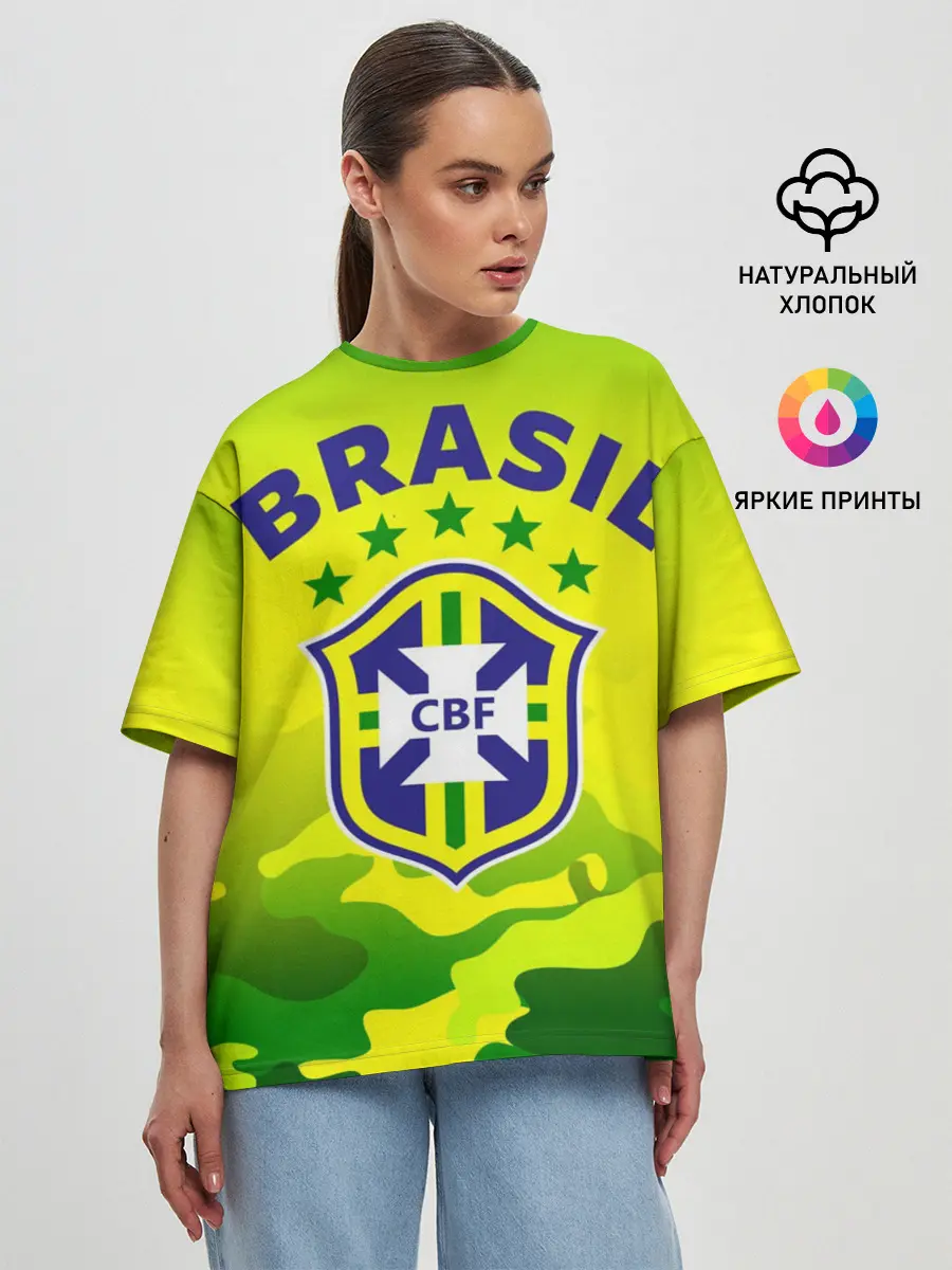 Женская футболка оверсайз / Бразилия
