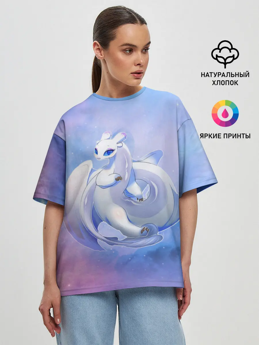 Женская футболка оверсайз / дневная фурия