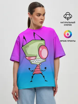 Женская футболка оверсайз / Захватчик Зим