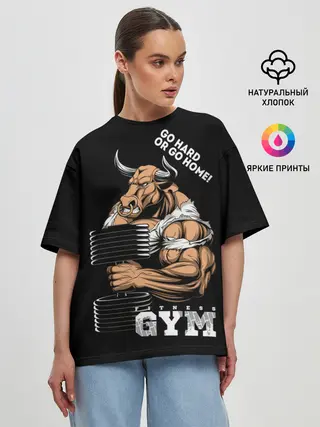 Женская футболка оверсайз / Go heavy or go home