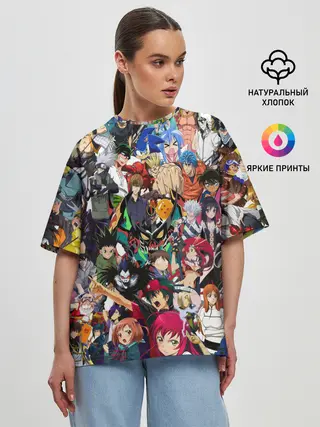 Женская футболка оверсайз / ANIME HEROES | АНИМЕ ГЕРОИ
