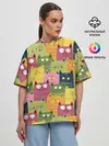 Женская футболка оверсайз / Коты