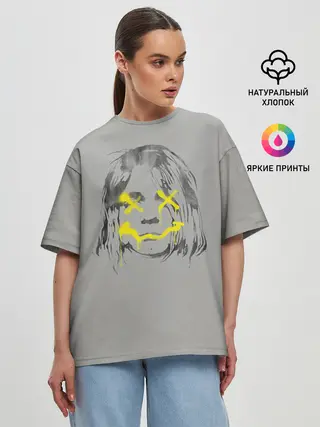 Женская футболка оверсайз / Курт Кобейн