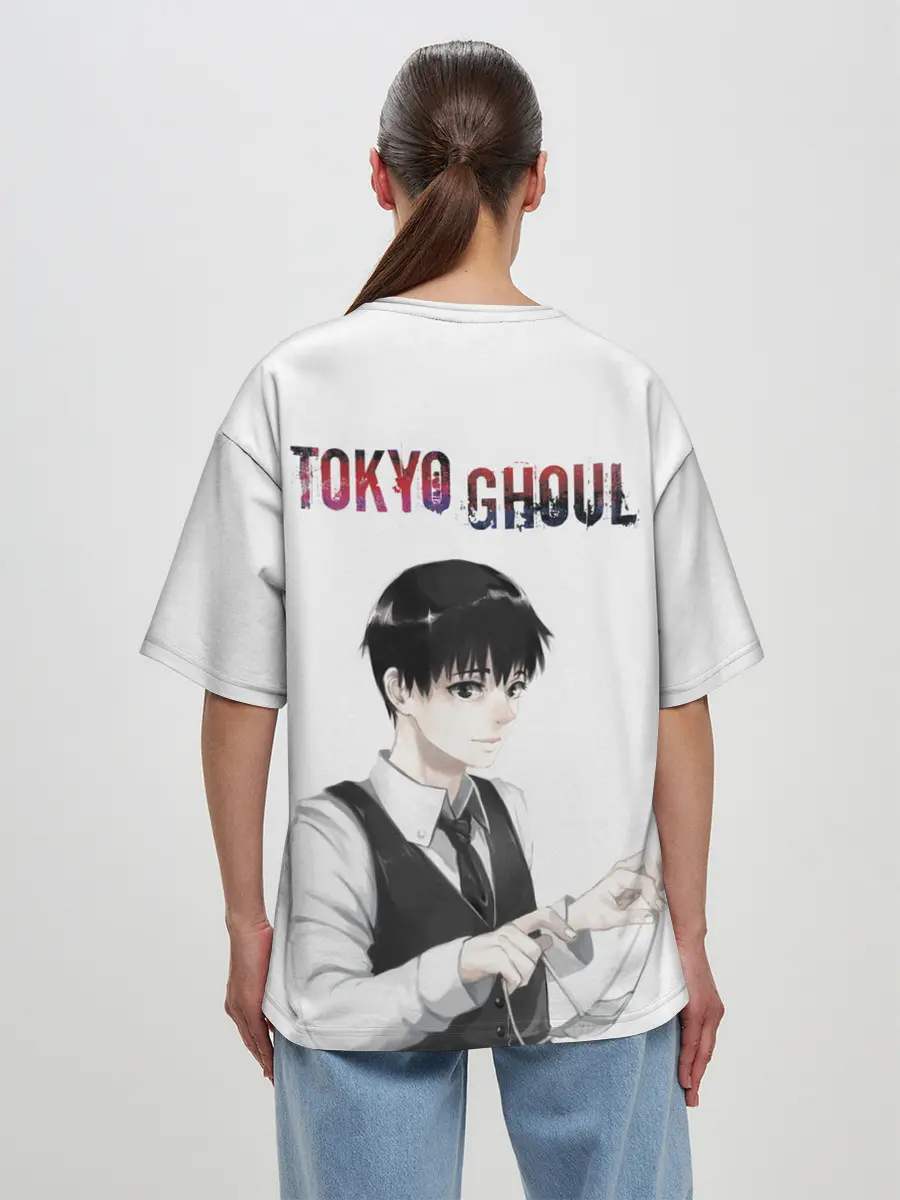 Женская футболка оверсайз / Kaneki Ken в профиль