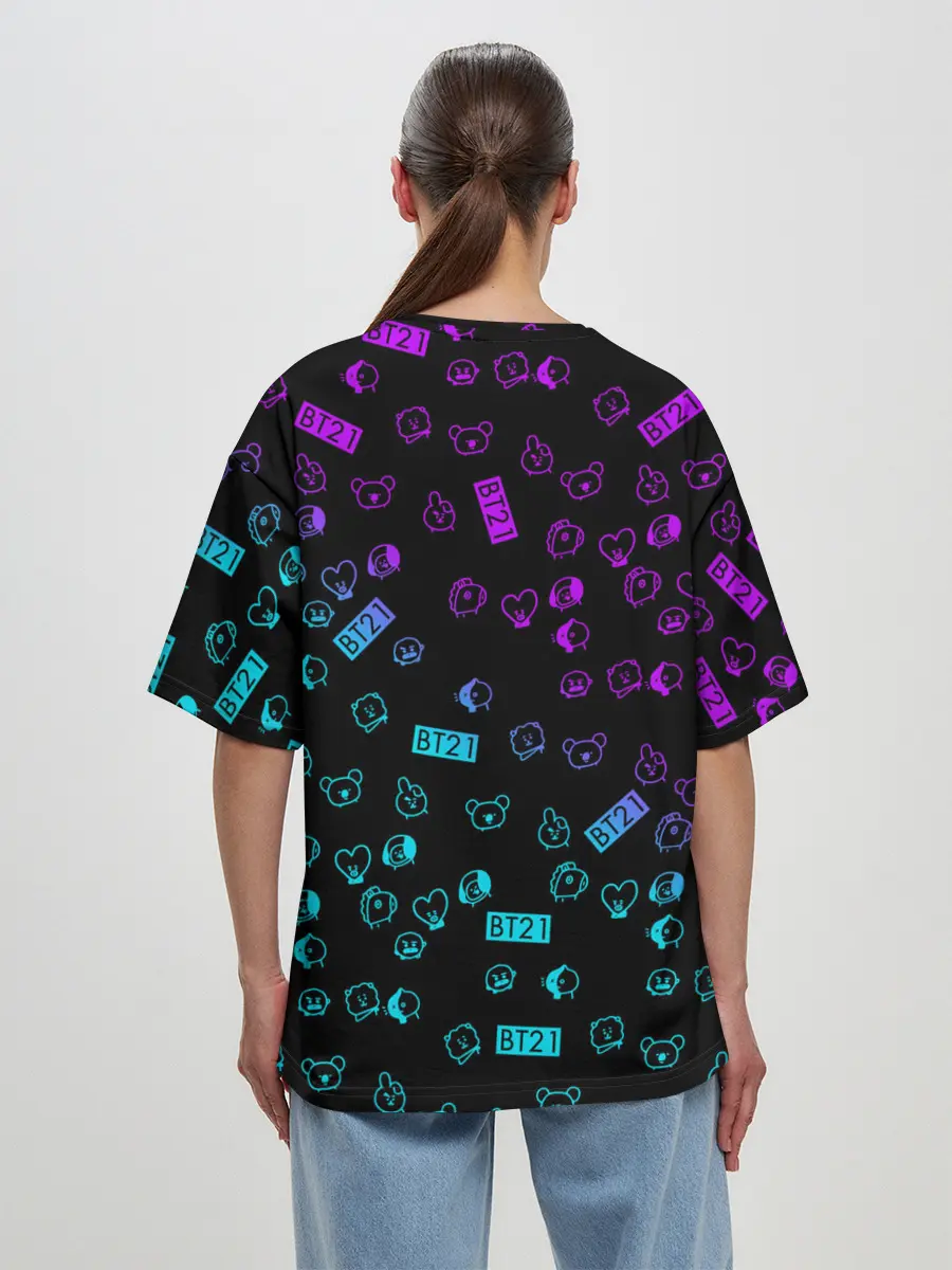 Женская футболка оверсайз / BTS BT21