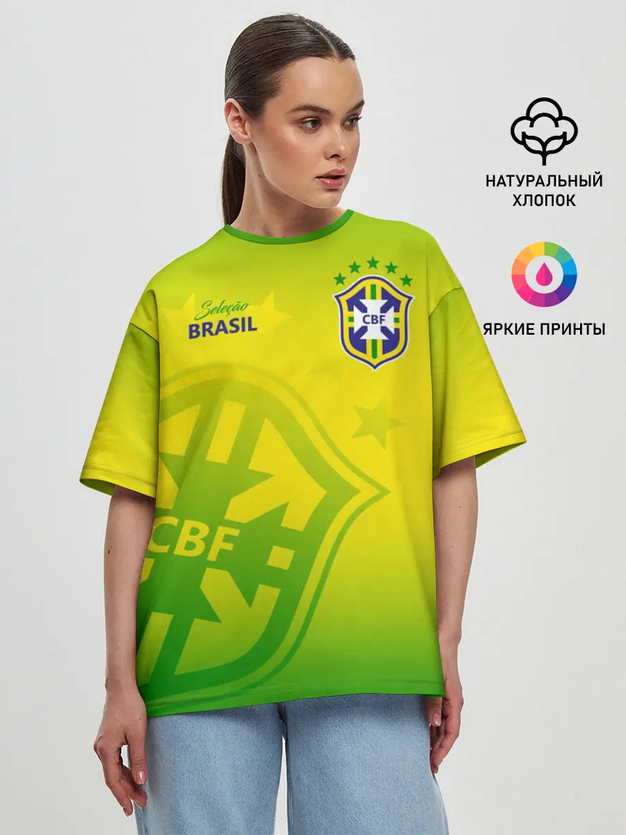 Женская футболка оверсайз / Бразилия
