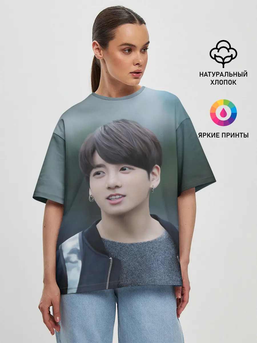 Женская футболка оверсайз / Корейский Поп