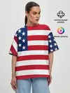 Женская футболка оверсайз / USA