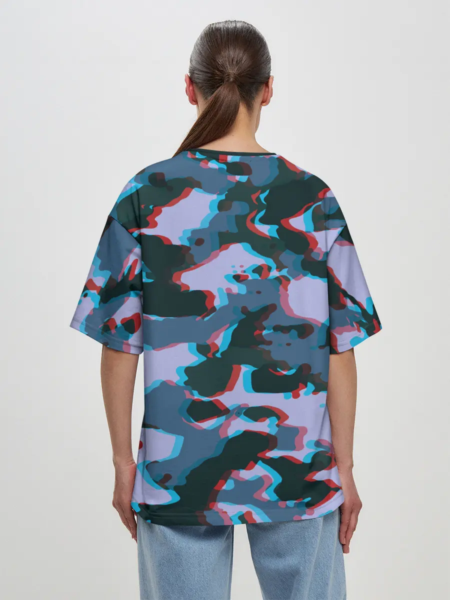 Женская футболка оверсайз / Камуфляж