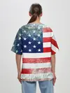 Женская футболка оверсайз / Америка Флаг