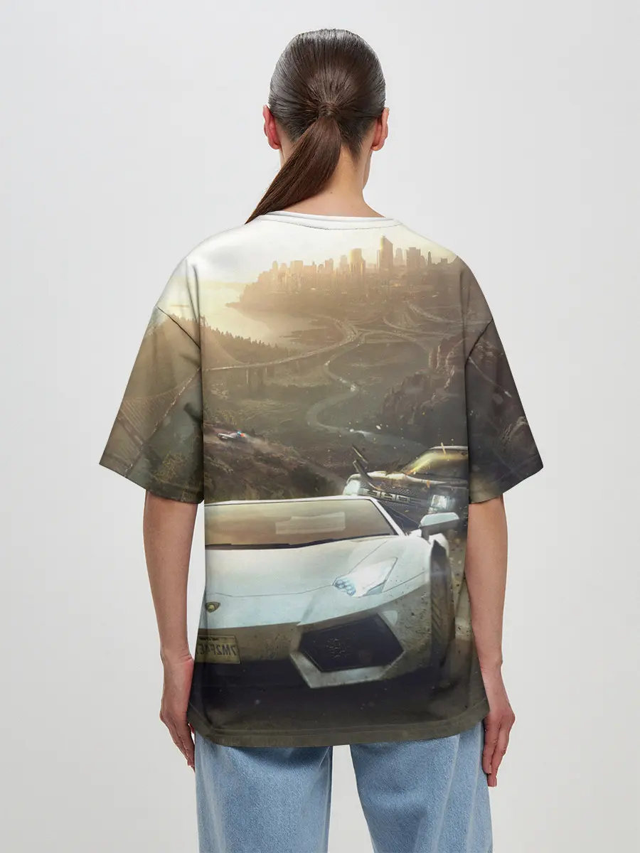 Женская футболка оверсайз / Need for Speed