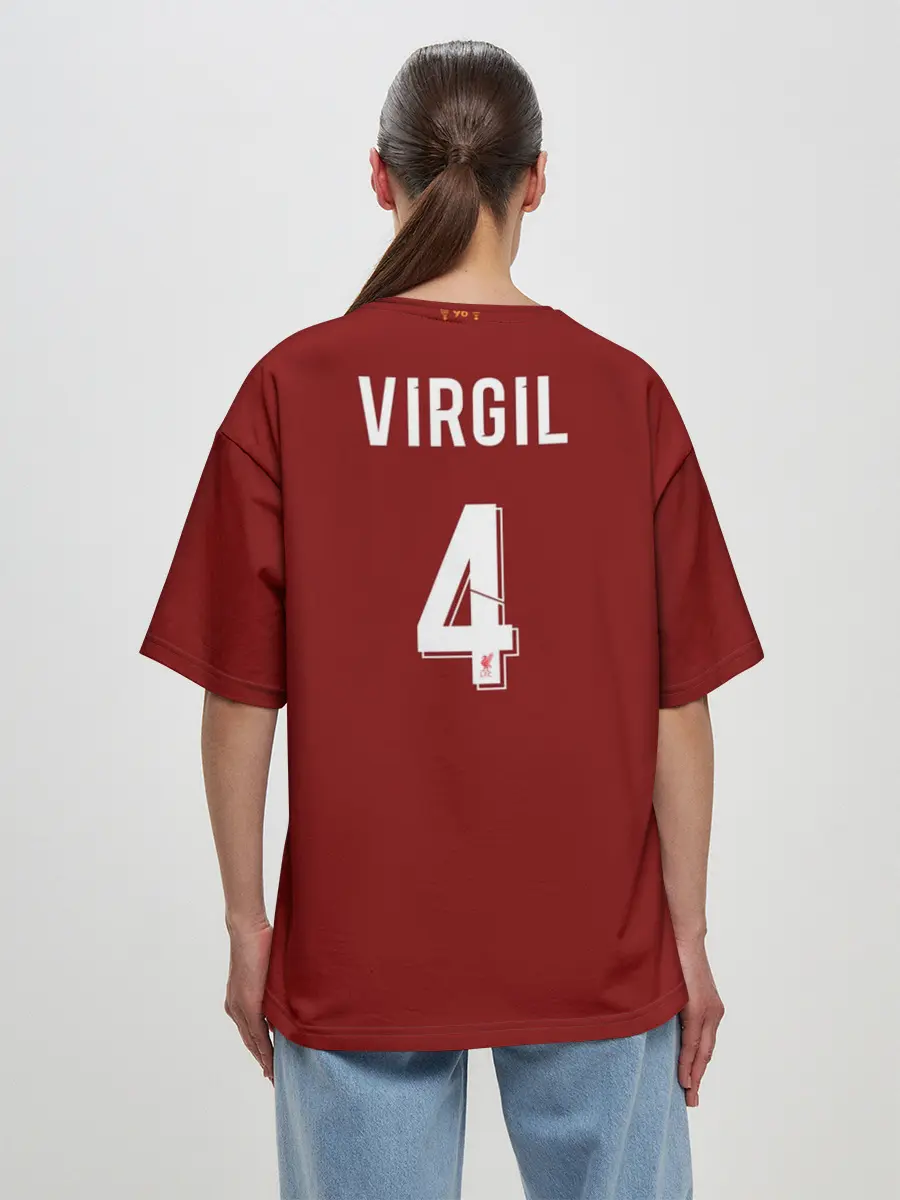 Женская футболка оверсайз / Virgil van Dijk 19-20 форма