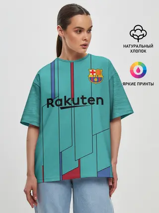 Женская футболка оверсайз / Messi away 19-20