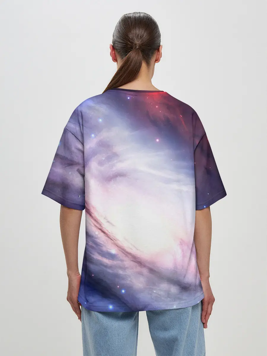 Женская футболка оверсайз / космос