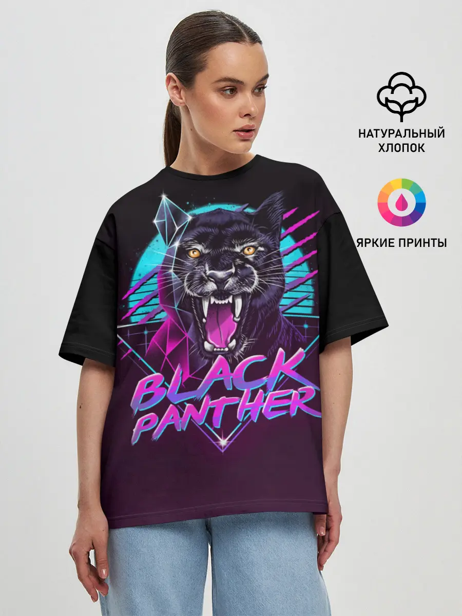 Женская футболка оверсайз / неон