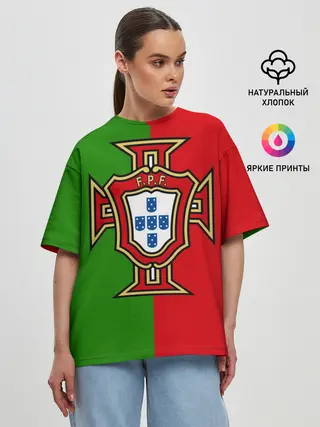Женская футболка оверсайз / Сборная Португалии