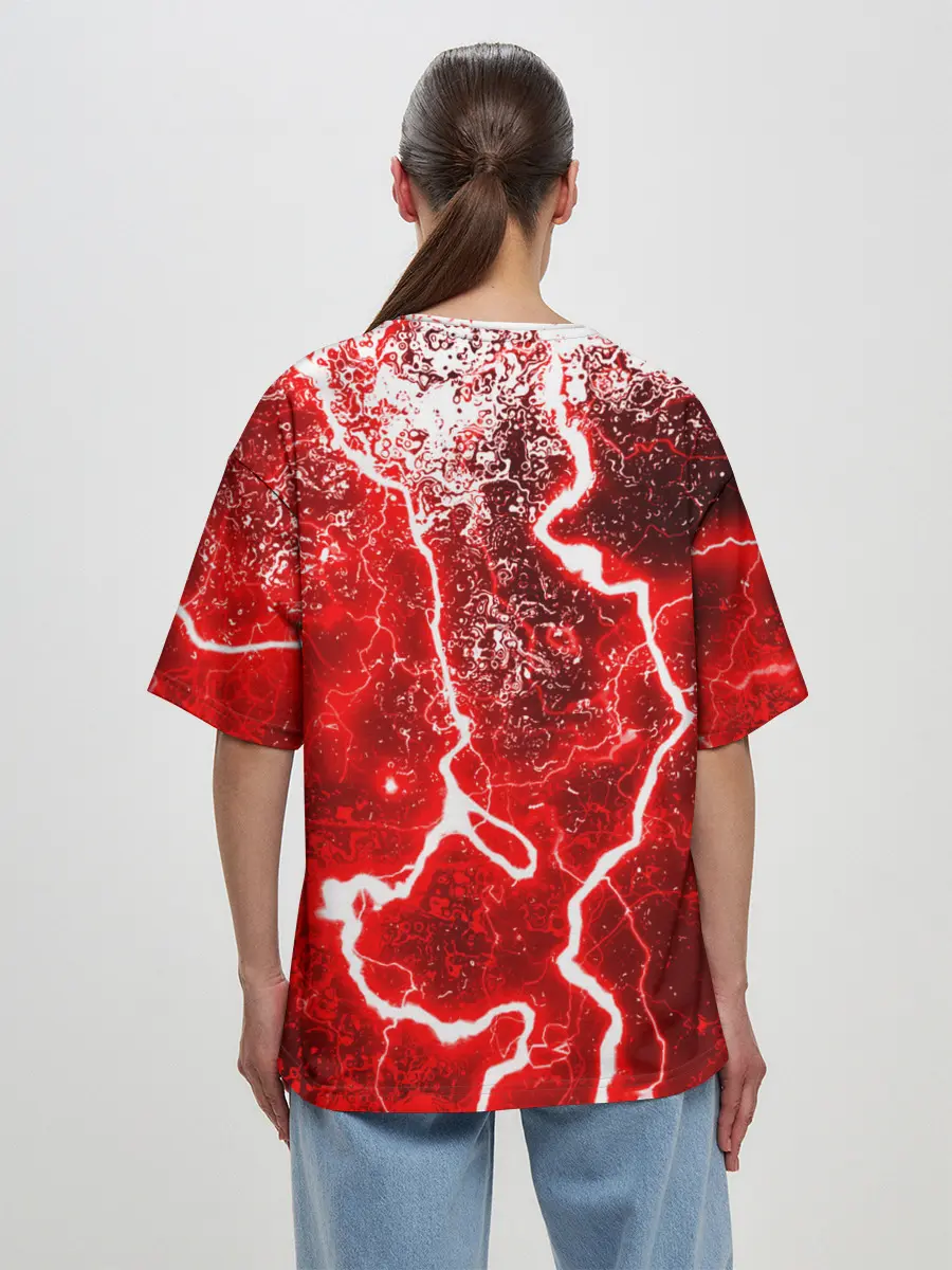 Женская футболка оверсайз / БРЫЗГИ КРАСОК