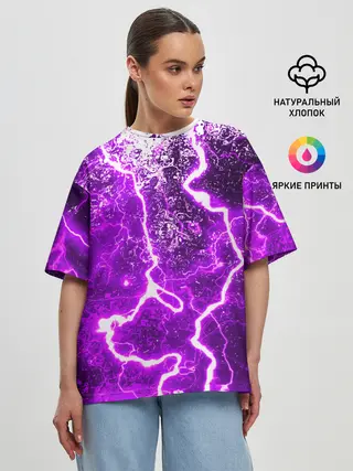 Женская футболка оверсайз / НЕОНОВЫЙ STORM