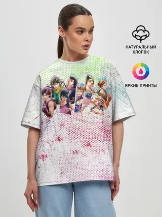 Женская футболка оверсайз / JoJo Bizarre Adventure