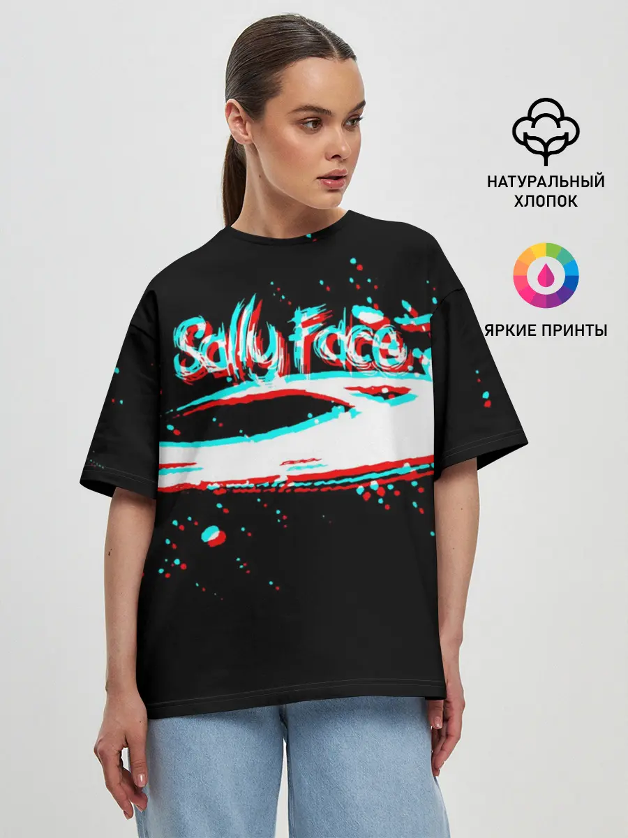 Женская футболка оверсайз / Sally Face