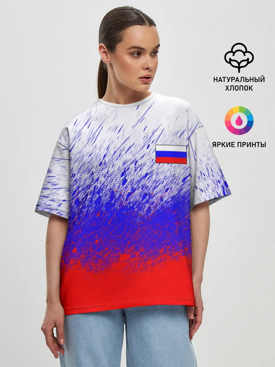 Женская футболка оверсайз / Россия