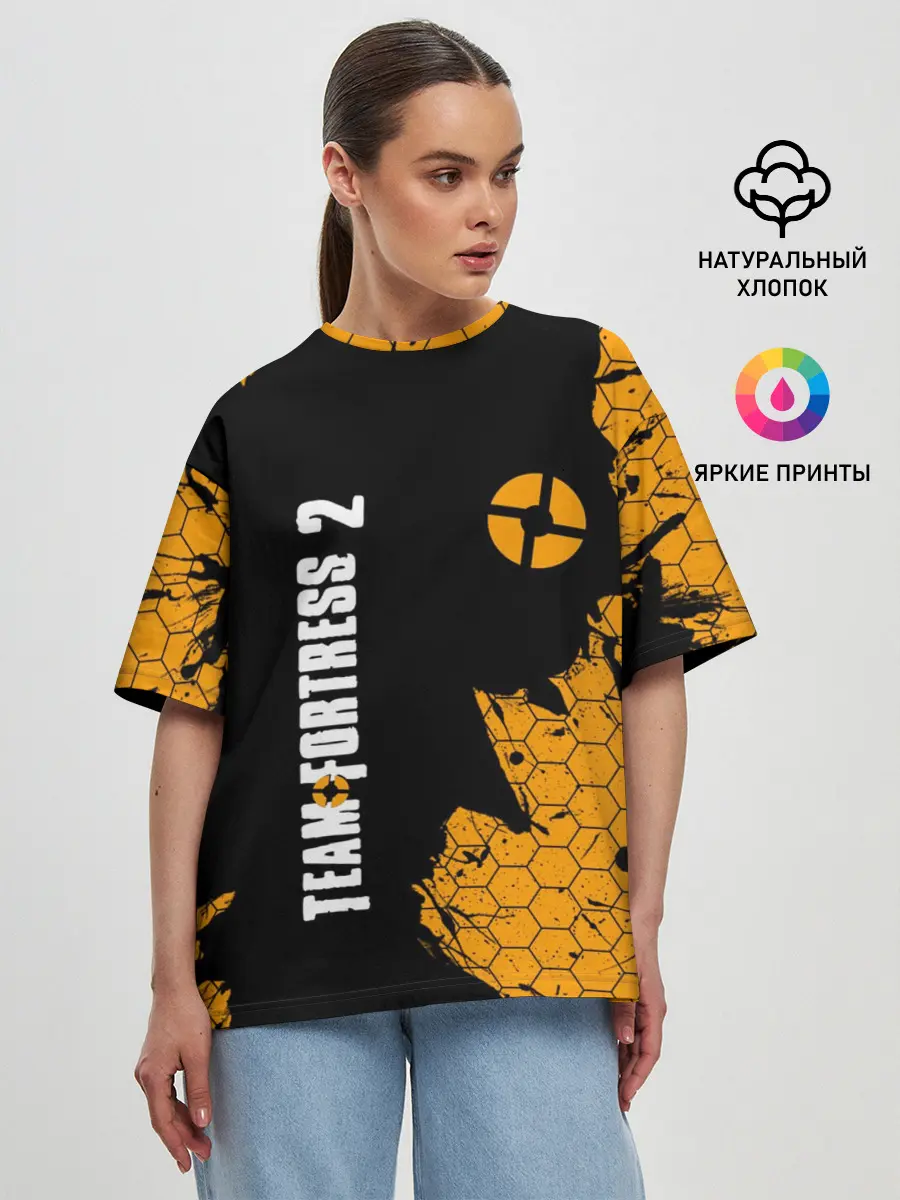 Женская футболка оверсайз / TEAM FORTRESS 2