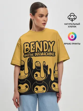 Женская футболка оверсайз / Bendy And The Ink Machine