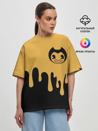 Женская футболка оверсайз / Bendy And The Ink Machine