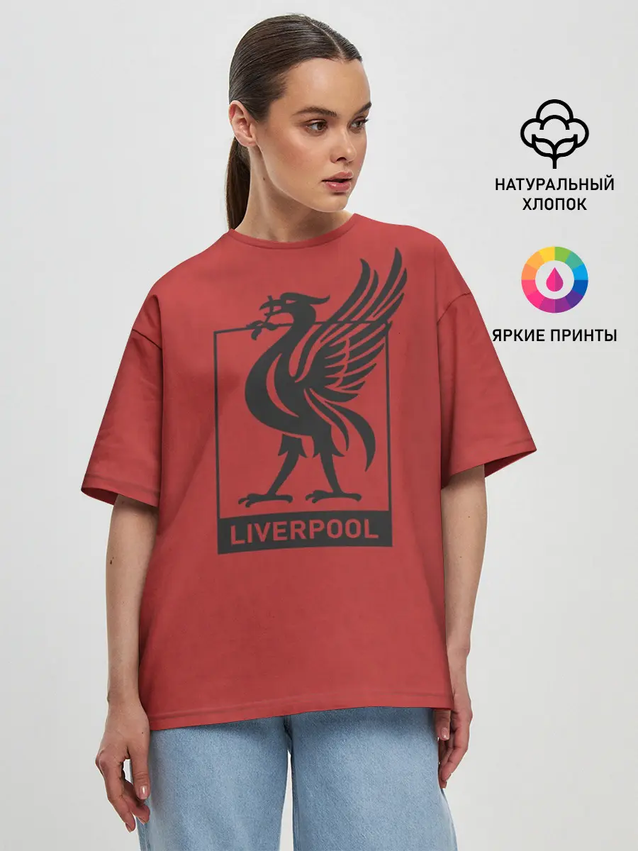 Женская футболка оверсайз / Ливерпуль