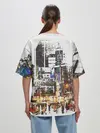 Женская футболка оверсайз / Мегаполис