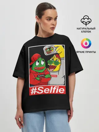 Женская футболка оверсайз / Селфи
