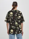 Женская футболка оверсайз / Гранж с черепами