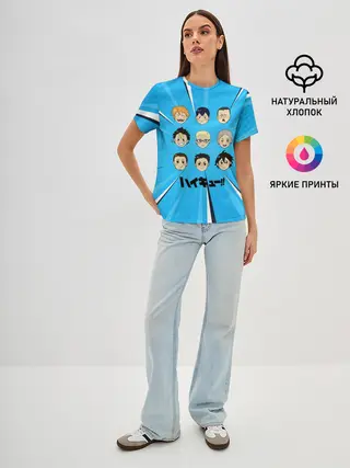 Женская базовая футболка / Игроки команды Карасуно | Haikyuu!!