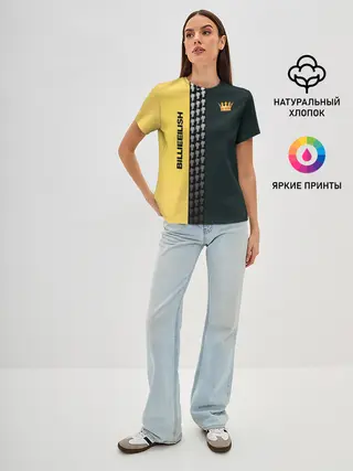 Женская базовая футболка / билли айлиш