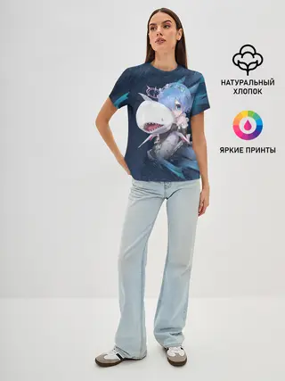 Женская базовая футболка / Re: Zero. Жизнь с нуля