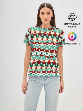 Женская базовая футболка / Ёлочки