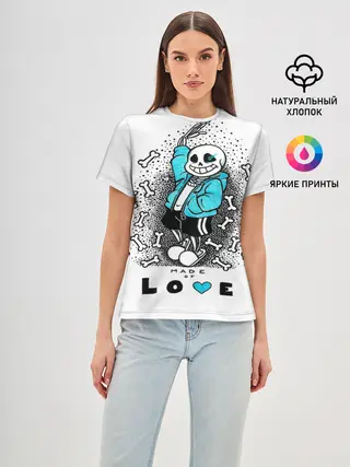 Женская базовая футболка / Made of love