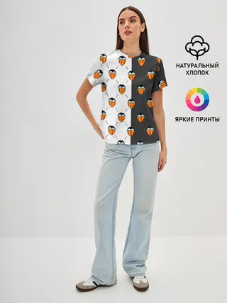 Женская базовая футболка / FC VALENCIA / ФК ВАЛЕНСИЯ