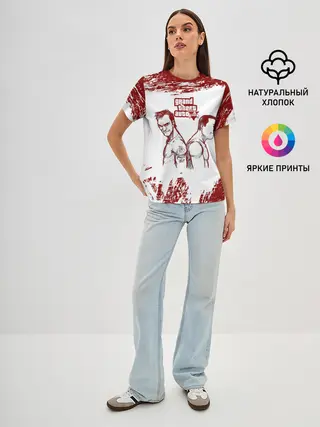 Женская базовая футболка / Тревор vs Майкл | GTA 5