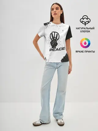 Женская базовая футболка / Peace | Мир